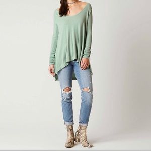 FREE PEOPLE Malibu Sea Green Thermal NWT large